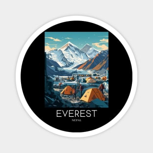 A Pop Art Travel Print of Mount Everest - Nepal Magnet